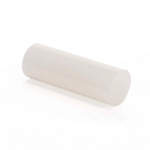 Clear Hot Melt Adhesive 3792 PG, 1 In X 3 In stick, side view for woodworking and upholstery.