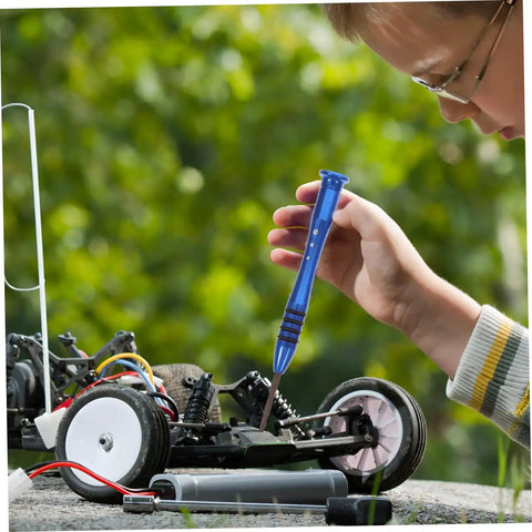 Child using RC Repair Tool Set With Metric Screw Assortment Kit For RC Cars Including Machine Screws Bolts And Nuts