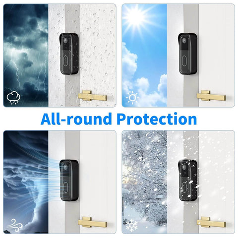 Doorbell Mount For All New Video Doorbell With Outlet Wall Mount For Sync Module Core No Drilling No Screws Camera Mounting Holder Easy Install For Blink Doorbell Outdoor System in different weather conditions