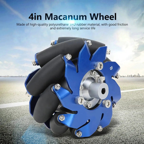 4 Inch Mecanum Wheel for Industrial Robots With Beefy Aluminum Frame for Superior Rigidity and Heavy Load Support