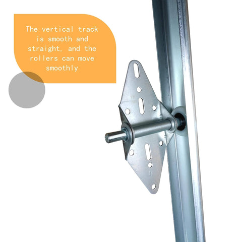 Close-up of a Vertical Garage Door Track Replacement Kit For 8Ft Doors Left And Right Side Rails showing smooth metal track.