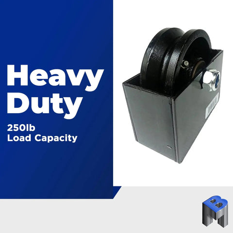 4 Inch Cast Iron V Groove Wheel With Roller Bearing For Residential Gates Heavy Duty Gate Roller Wheel With Cover Box