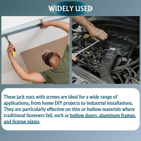 Petal Nut Expansion Screws Kit For Metal Frames 50Pcs Jack Nuts M4 M5 M6 M8 Heavy Duty Galvanized Carbon Steel in use