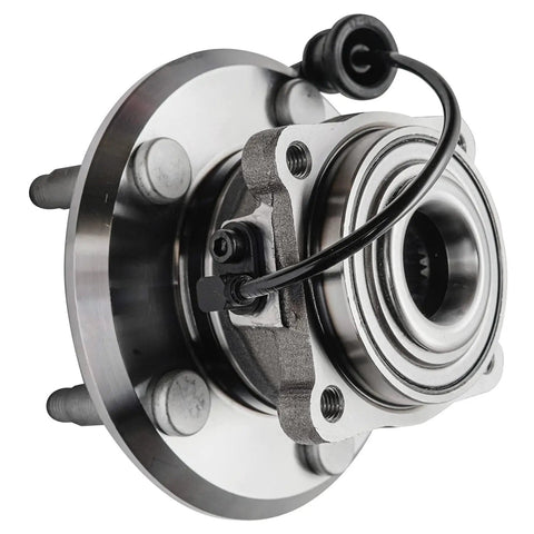Rear Wheel Bearing Hub Assembly for 2010 to 2017 Chevy Equinox and 2011 to 2016 GMC Terrain, 5 Bolt 4 Bolt Square Pattern shown installed.