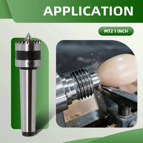 MT2 Wood Lathe Drive Center With 1 Inch Crown For Solid Drive And Smooth Turning Rugged Steel Build That Lasts Fits Standard MT2 Spindle