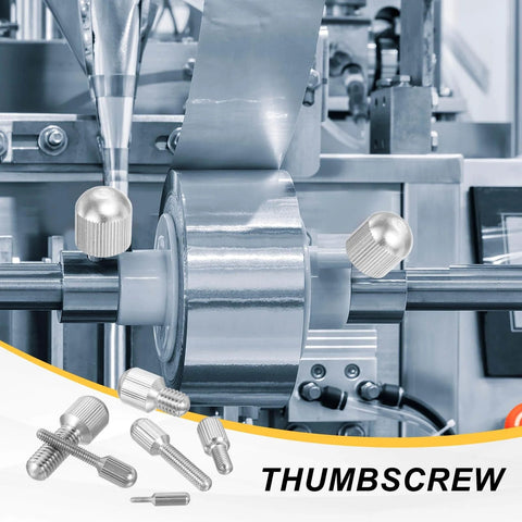 4 Pack Knurled Thumb Screws M3 X 6mm Stainless Steel 304 Flat Head Knurled Grip Bolts installed on machine