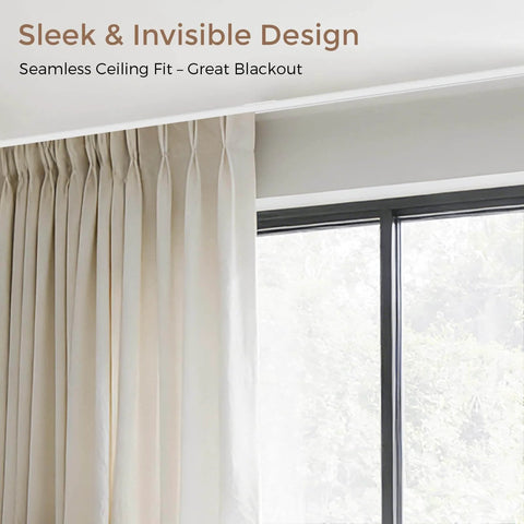 Heavy Duty Ceiling Curtain Track Kit With Quiet Glide Rollers 3 To 6 Ft White Ceiling Or Wall Mount Curtain System installed