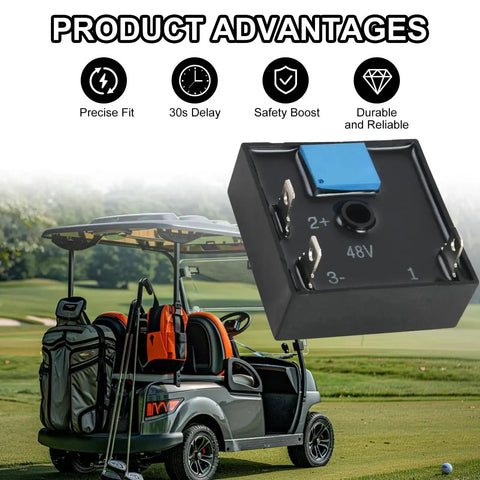 30 Second Brake Light Timer Relay For Golf Carts, Keeps Brake Lights On After You Let Off The Pedal, Compatible With 12V 24V 36V 48V Systems