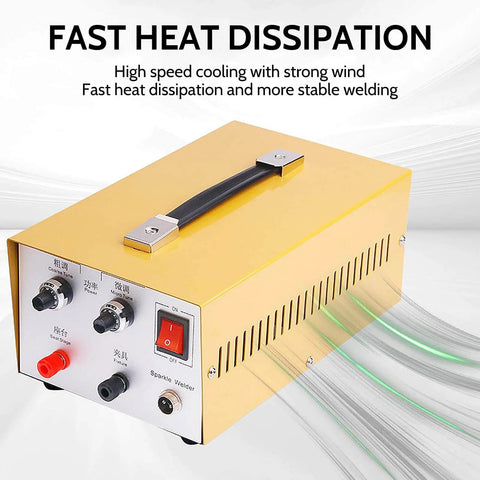 30A Jewelry Spot Welder Machine Handheld Pulse Arc Welder For Gold Silver Platinum And K Gold Jewelry DIY Repair, compact unit