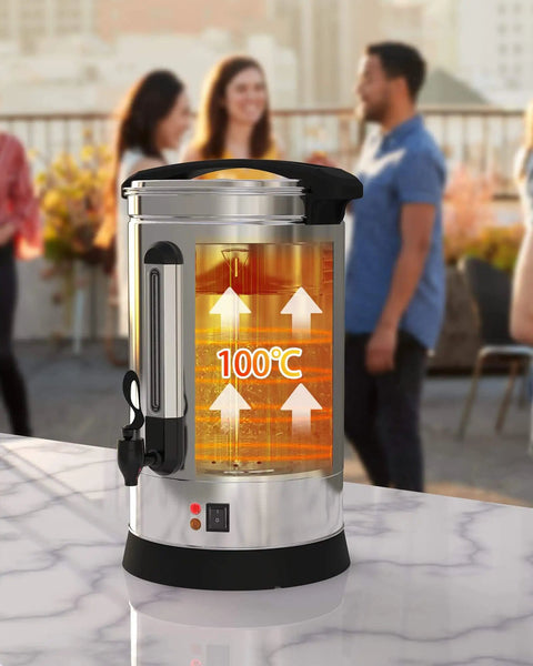 Heavy Duty 18 Liter Coffee Urn That Brews 120 Cups Stainless Steel Commercial Coffee Maker And Electric Hot Beverage Dispenser For Catering And Events Ultra Large Capacity For Offices Restaurants Churches Parties