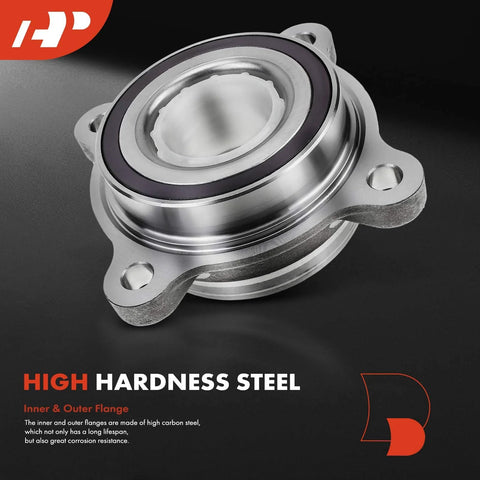 Two Pack Front Wheel Bearing And Hub Assembly For Toyota Tundra Sequoia Land Cruiser And Lexus LX570 Beefed Up Heavy Duty High Load Capacity OE Replacement Front Hubs To Fit 2007 To 2020 Models close-up view