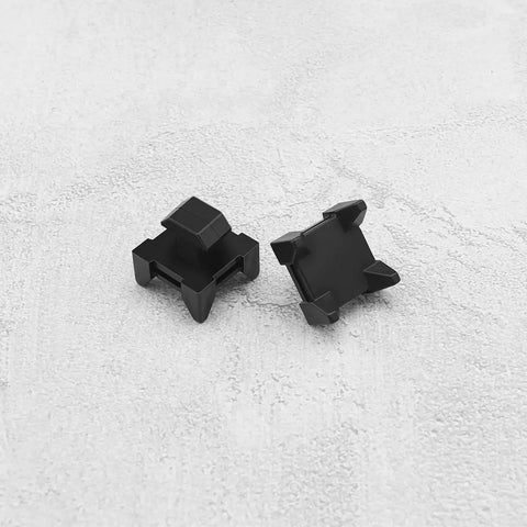 10 Pack Cable Holder Groove Clips For European Standard 4545 Aluminum Profiles Black 15x9.5mm Wire Clips shown on concrete surface