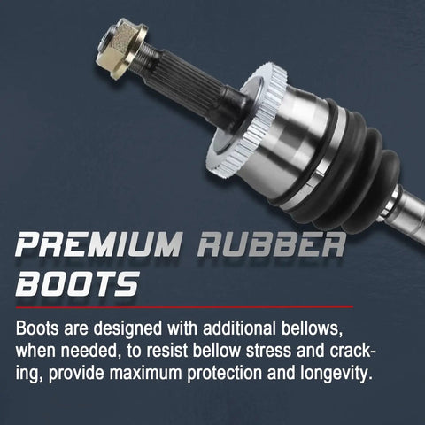 Close-up of Front CV Axle And Wheel Bearing Hub Kit For 1999 2000 2001 2002 2003 2004 Jeep Grand Cherokee Non ABS 5 Lug 4WD