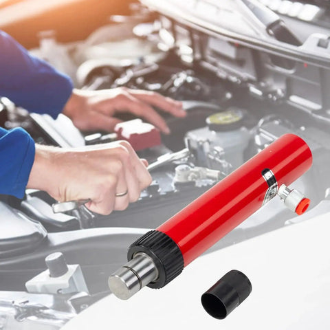 10 Ton Hydraulic Floor Jack Pump Portable Ram For Auto Body And Frame Repair with parts and under hood view.
