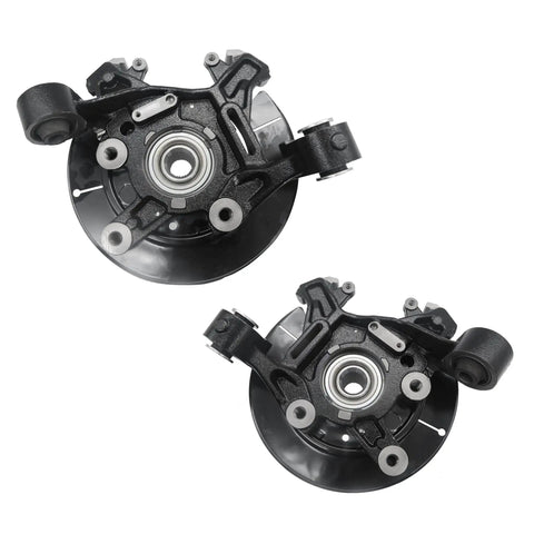 Rear Wheel Hub Bearing Steering Knuckle Assembly For 2006 To 2010 Mercury Mountaineer 2006 To 2010 Ford Explorer And 2007 To 2010 Explorer Sport Trac 5 Lug Direct Fit Heavy Duty Replacement, black metal, pair view