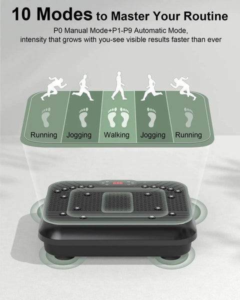 Total Body Vibration Plate For Kickstart Fat Burn And Lymphatic Drainage Home Gym Workout with 10 exercise modes graphic
