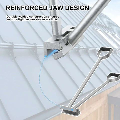 Sheet Metal Bender And Hand Seamer For 0.8 To 1 mm Metal 90 To 180 Degree Adjustable Roofing Tool in use on metal roof