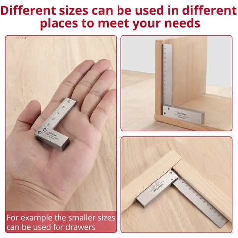 Pro Grade Machinist Square Set 2 3 4 6 Inch Right Angle Squares For Precision Layout And Measurement With Hardened Steel