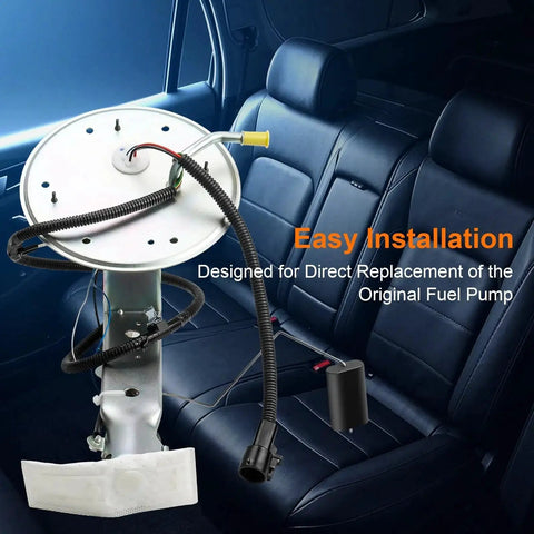 Electric Fuel Pump Assembly For 2003 2004 Ford Crown Victoria Lincoln Town Car Mercury Grand Marquis Marauder V8 4.6L Replacement E2336S Plug And Play Drop In Upgrade For Easy Install And Broad Vehicle Compatibility placed in car interior promoting easy installation