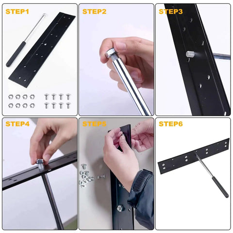 Step-by-step assembly of Heavy Duty Metal Folding Tool For Sheet Metal Bending And Forming With A 15.94 Inch Length And 12.8 Inch Handle