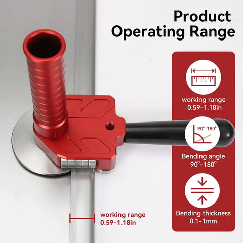 Sheet Metal Bender One Station Disc For 90 To 180 Degree Bends With Ergonomic Rotary Handle Delivers 0.59 To 1.18 Inch