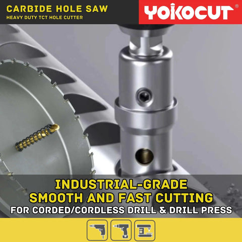 3 Inch Carbide Tipped Hole Saw With Pilot Bit For Stainless Steel And Metal Cutting 76mm Diameter 25mm Depth