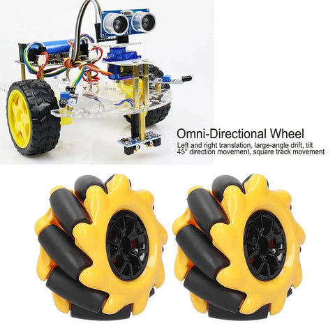 48mm Mecanum Wheel Omnidirectional Smart Robot Car Parts for DIY Projects Four Pack Dope Quality with visual of robotic setup