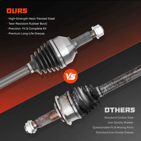 Nissan Altima And Rogue 2.5L CV Axle Shaft Assembly Beefy Replacement Fits 2007 To 2013 Altima Automatic CVT 2008 To 2013 Rogue FWD