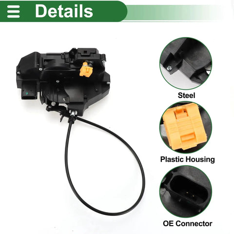Rear Left Driver Side Power Door Lock Actuator Motor Door Latch Assembly For Chevrolet HHR 2008 2011 With Cable 20791794 details