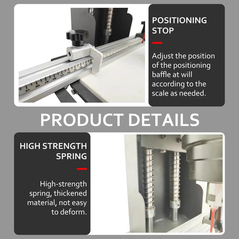 Versatile All In One Hinge Drilling And Boring Machine For Cabinets And Furniture From WYDDDARY detail shots of positioning stop