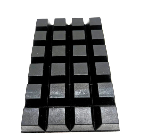 Three Quarters Inch Wide Pyramid Silicone Rubber Bumper Feet With Adhesive Backed Pads Five Eighth Inch Thick For Electronics Consoles And Furniture Non Slip Waterproof UV Resistant Temperature Tolerant Indoor Outdoor 24 Bumpers