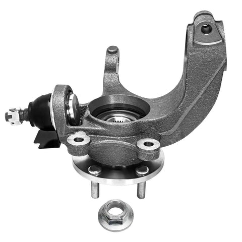 Front Left Steering Knuckle With Wheel Bearing Hub Assembly for 2010 2013 Ford Transit Connect Driver Side Replacement, OEM Grade
