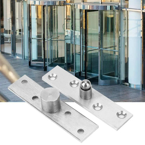 360 Degree Concealed Pivot Hinges Set Stainless Steel 3.9 Inch Center Shaft 2 Pack near glass doors
