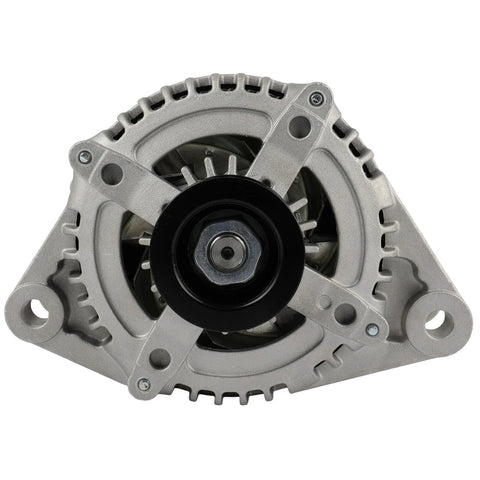 Front view of New Beefed Up 150 Amp 12V Alternator For Hyundai Santa Fe 2010 2012 And Kia Sorento 2012 2014 With 6 Grooved Pulley CW Rotation OEM Parts 8487N 8487 373003C610 8400206 Direct Fit Replacement.