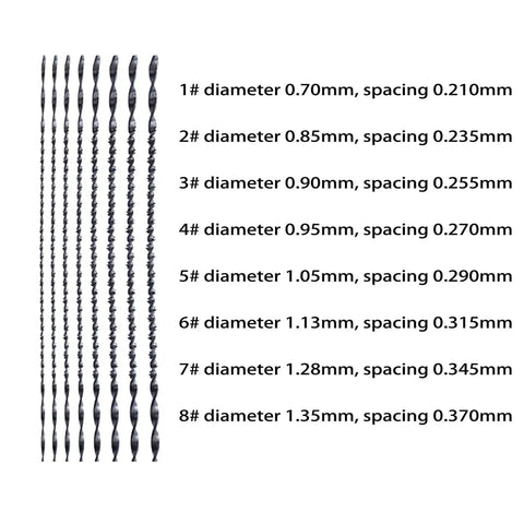 Pro Grade 48 Piece Jewelers Saw Blades Set With 6 Each Of Sizes 1 To 8 Coping And Spiral Blades For Metal Wood And Acrylic Pinless Design