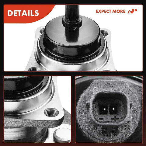 Close-up of Rear Wheel Bearing And Hub Assembly With Abs And 5 Lug For Toyota Corolla 2009 Through 2018 Matrix 2009 Through 2014