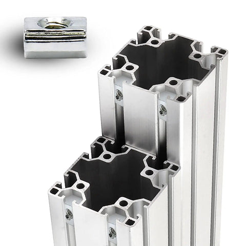 Image of 50 Pack 3030 Series Sliding T Nuts with M6 Thread Hammer Head for 8mm T Slot Aluminum Extrusion Profiles