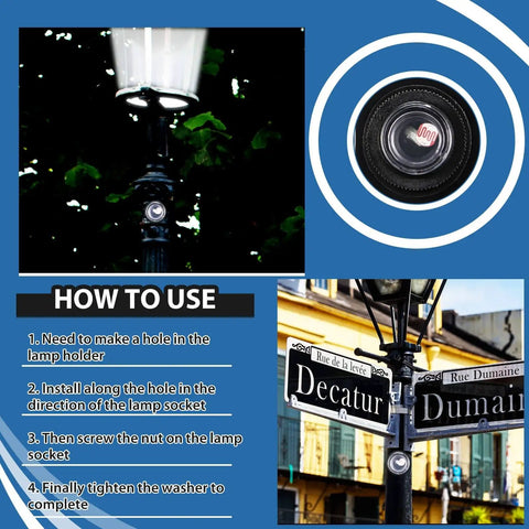12 Pack Dusk To Dawn Outdoor Lighting Sensor Switch 100 277V Photoelectric Photocell Light Sensor installation guide on lamp post