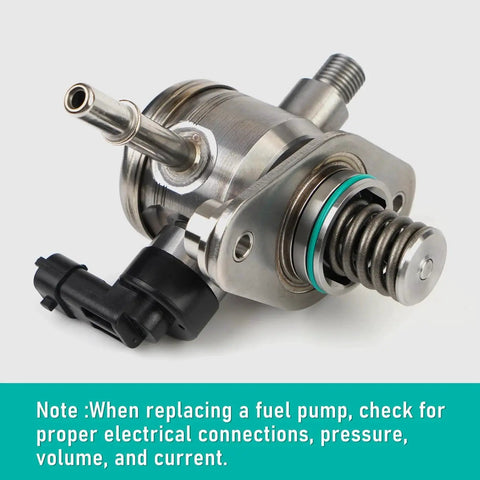 High Pressure Fuel Pump EP1028 For 2010 To 2017 2 4L GMC Terrain Chevy Equinox Captiva Malibu Orlando Buick Lacrosse Verano Regal Replacement With OE Numbers 12639694 12633423 12641847 HP1640, showing detailed view of connections and outlet.