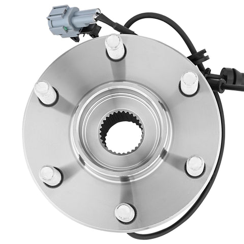 Front view of Front Wheel Hub Bearing Assembly For Nissan Frontier 2005 To 2019, Pathfinder 2005 To 2012, Xterra 2005 To 2015, And Suzuki Equator 2009 To 2012 4x4 Models Only Direct Replacement Wheel Hub Kit 515065 Ride Ready, Easy Install.