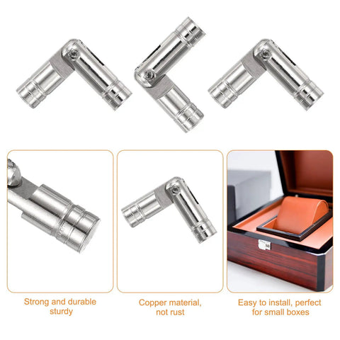 Hidden Brass Barrel Hinges 12 Pack For DIY Keepsake Boxes And Cabinet Doors 25x5mm Concealed Folding Cylindrical Hinges