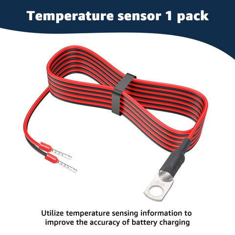 Temperature Sensor Replacement For Victron Energy That Is A Must Have For Precision Battery Temperature Monitoring And Easy Plug In Compatibility With Quattro And MultiPlus Inverter Chargers Cerbo GX And Venus GX For Reliable Charging Performance, coiled with connectors visible