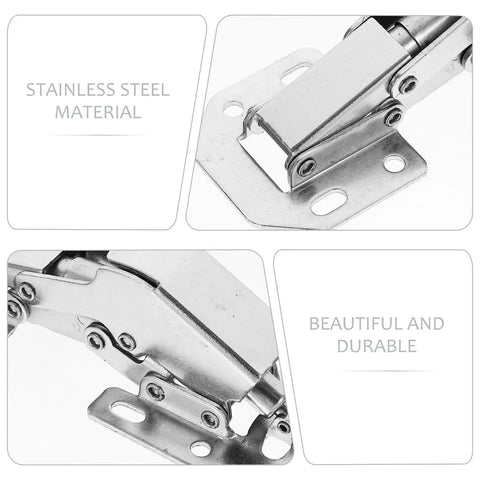Close-up of Hydraulic Soft Close Wardrobe Hinge Set Two Pack Concealed Cabinet Door Hinges With Thickened Base For Stable Fixation.