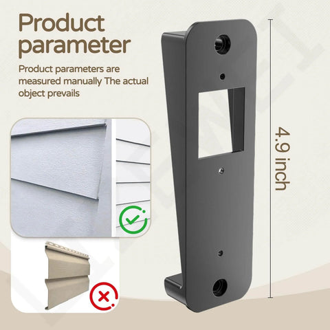 Vinyl Siding Mount Bracket For Video Doorbell Fits 4 Inch Vinyl Siding Hardie Board And Aluminum Black Finish Includes Screws