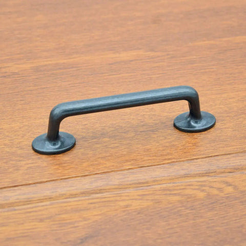 Rustic Black Silver Cabinet Handles Set Of 10 Drawer Pulls Zinc Alloy One Piece Die Cast Construction Center To Center 3 7/8 Inches