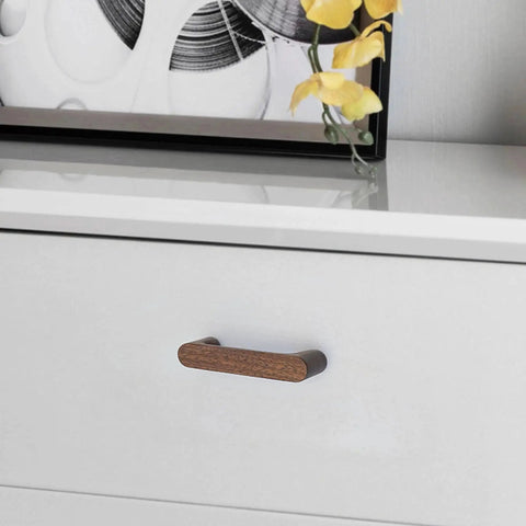 Six Pack Walnut Wood Drawer Pulls Set Rustic Cabinet Handles For Kitchen And Furniture Hardware Natural Wood Dresser Knobs