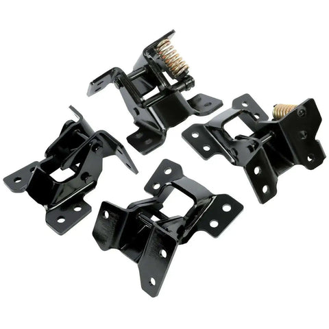 4 Piece Door Hinge Kit For Left Driver And Right Passenger Upper And Lower Steel Black Electrophoresis Finish Vehicle Door Hinge Replacement Set Durable Auto Hardware For A Solid Fit