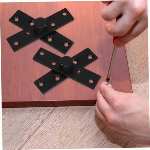 Installing 360 Degree Heavy Duty Hidden Bookcase Hinges Stainless Steel Shaft Invisible Door Hinge Hardware Black Finish