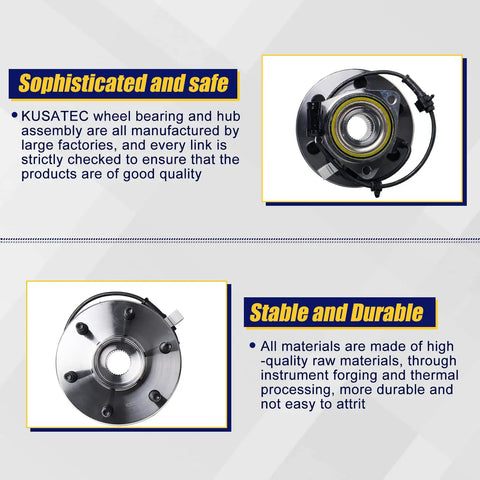 Front Wheel Bearing And Hub Assembly Set For Chevy Avalanche 1500 Tahoe Express 1500 And 2500 Cadillac Escalade ESV EXT AWD GMC Savana 1500 2500 AWD 6 Lug With ABS