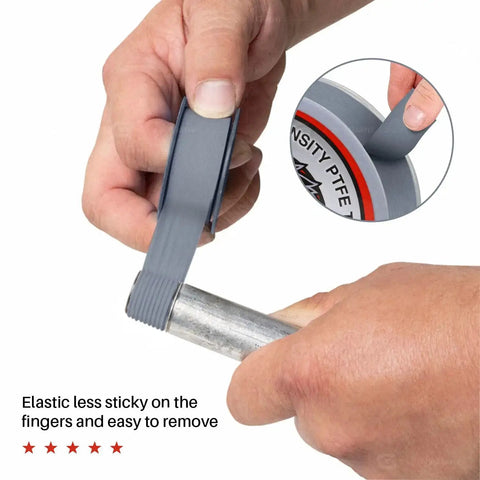 PTFE Thread Seal Tape For Plumbers Gray One Half Inch By Five Hundred Twenty Inch Pack Of Five Rolls applied on pipe threads